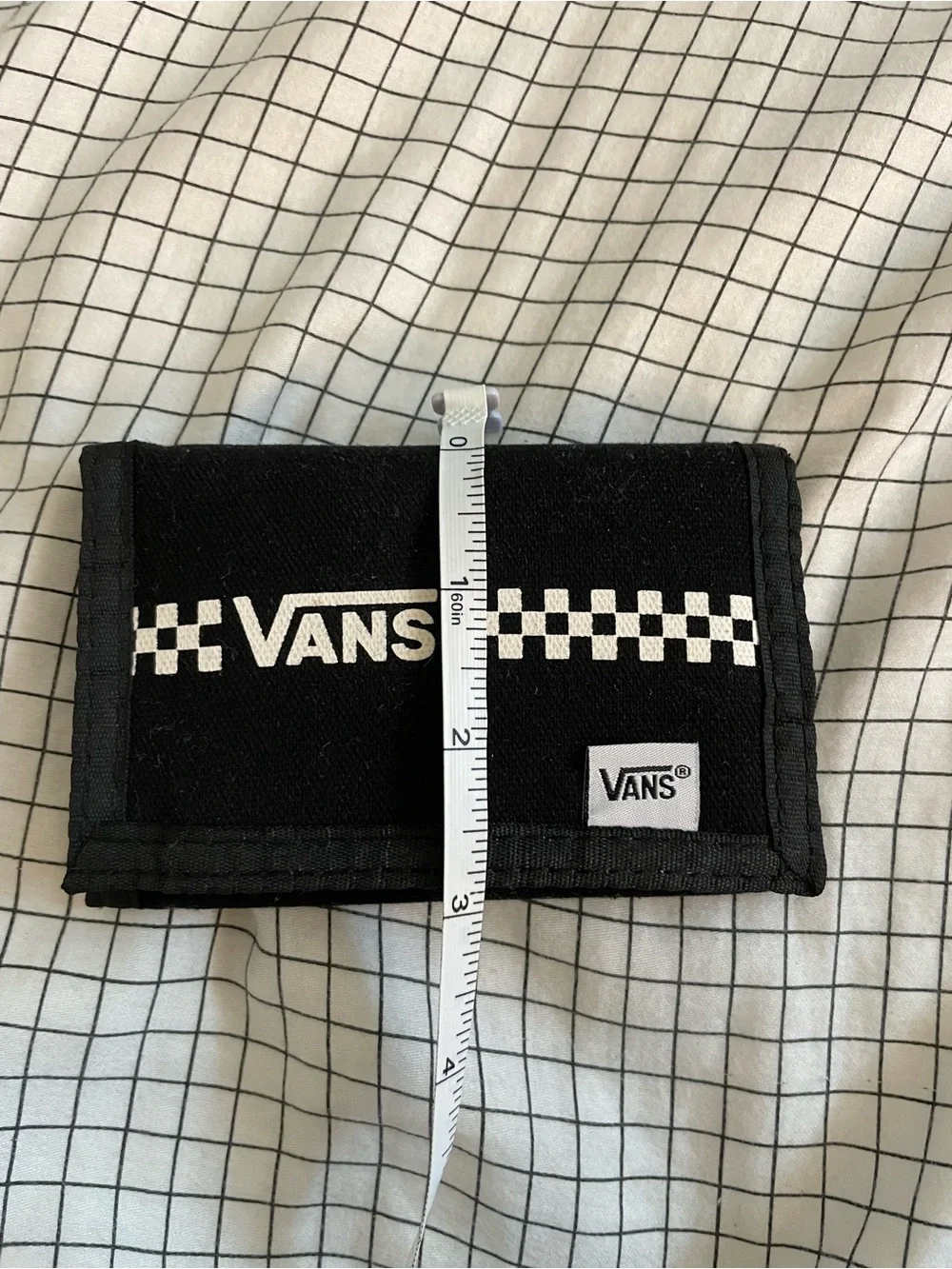 Vans Black and White Checker Tri-Fold Card Holder